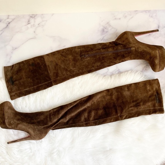 Christian Louboutin Brown Heeled Boots - Picture 3 of 12